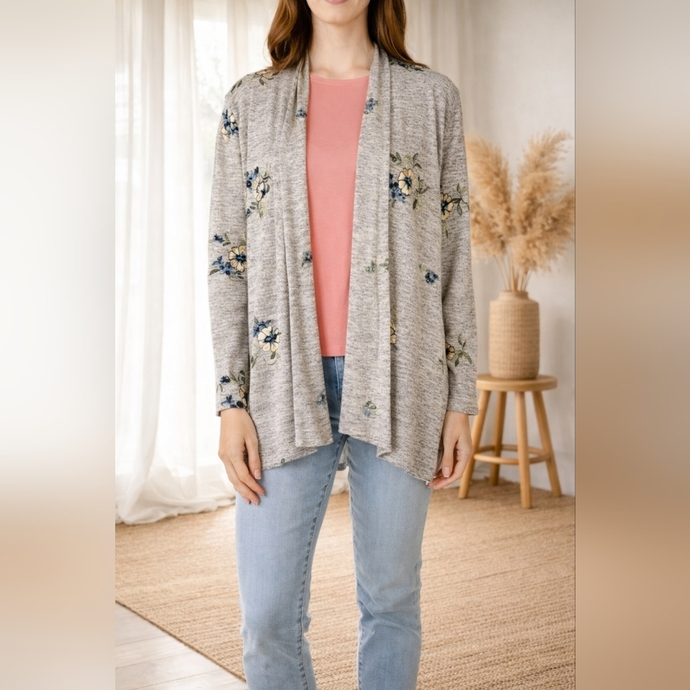 Anthropologie Fig and Flower embroidered cardigan Sz M